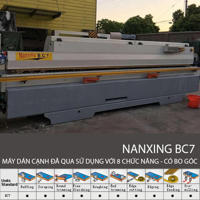 Máy dán cạnh tự động 8 chức năng ( Full ) Nanxing BC7 đã qua sử dụng