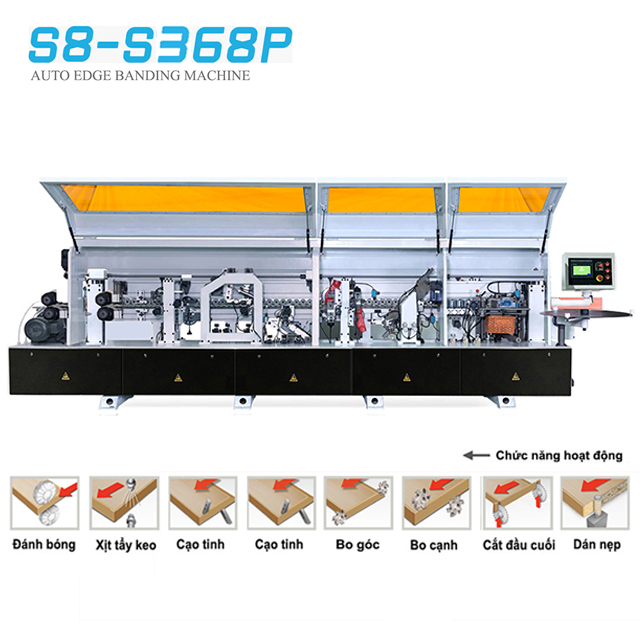 Máy dán cạnh tự động 8 chức năng tải nặng S8 - S368P